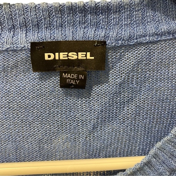 DIESEL MENS Multicolor Striped Sweater small lightweight w flaw linen - Picture 4 of 10